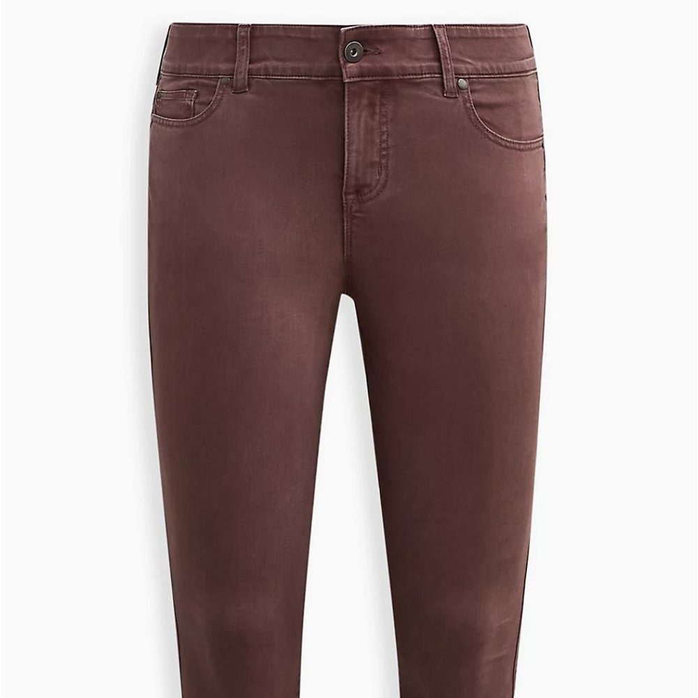 ❤️NWT TORRID CROP BOMBSHELL SKINNY SUPER SOFT HIGH-RISE JEAN BROWNISH TAN - Picture 7 of 10